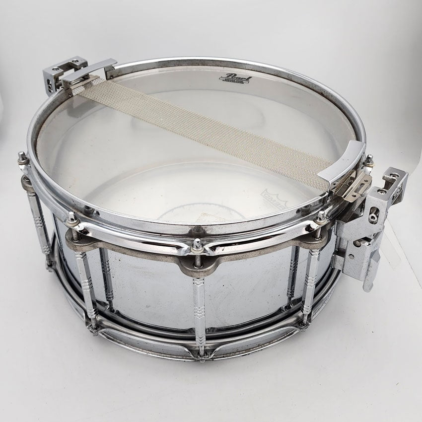 Used Pearl Free Floater Steel Snare Drum 14x6.5 - Good - Drum Center Of Portsmouth