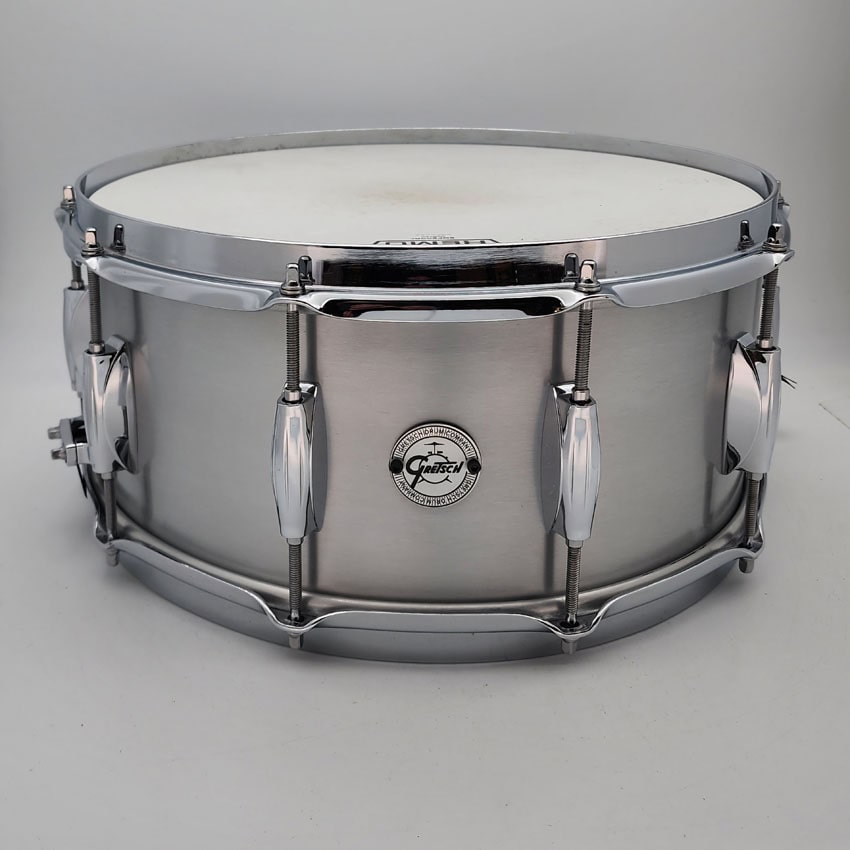 Used Gretsch Grand Prix Aluminum Snare Drum 14x6.5 - Very Good - Drum Center Of Portsmouth