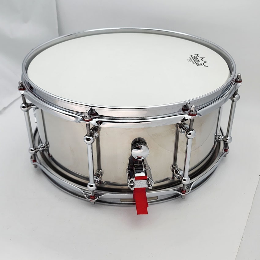 Used Dunnett Polished Stainless Steel Snare Drum 14x6.5 - Very Good - Drum Center Of Portsmouth