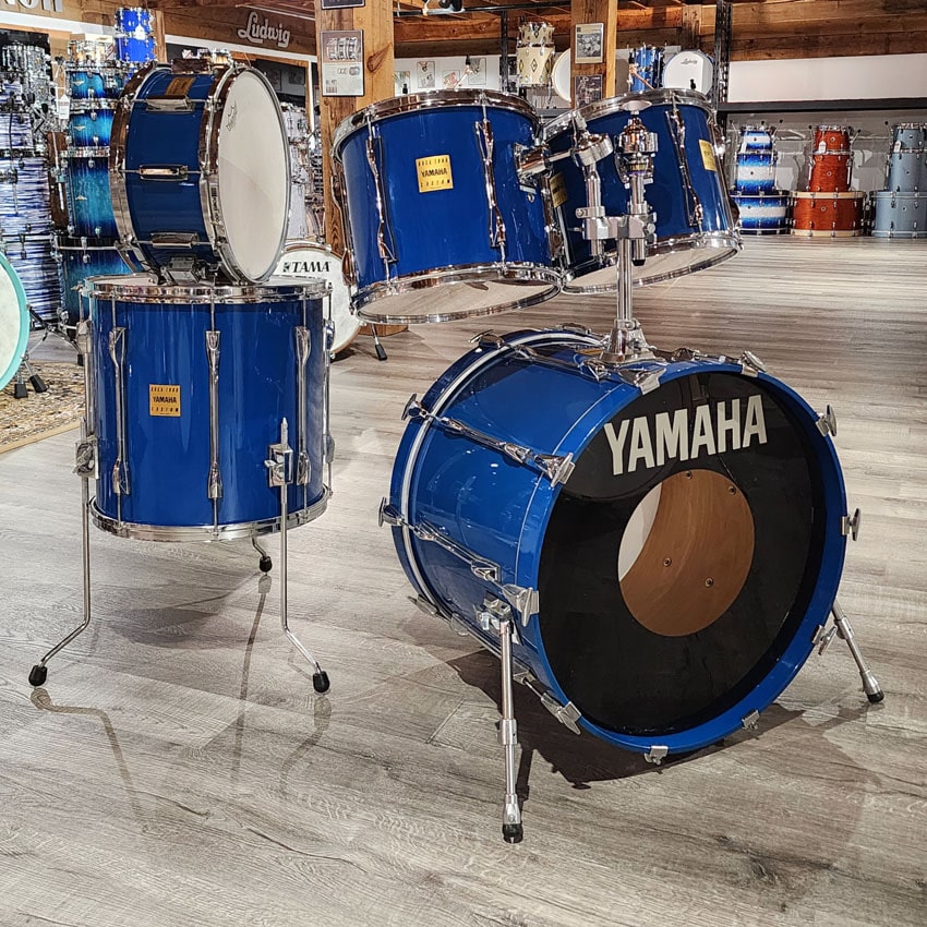 Used Yamaha Rock Tour 5pc Drum Set Cobalt Blue MIJ - Good - Drum Center Of Portsmouth