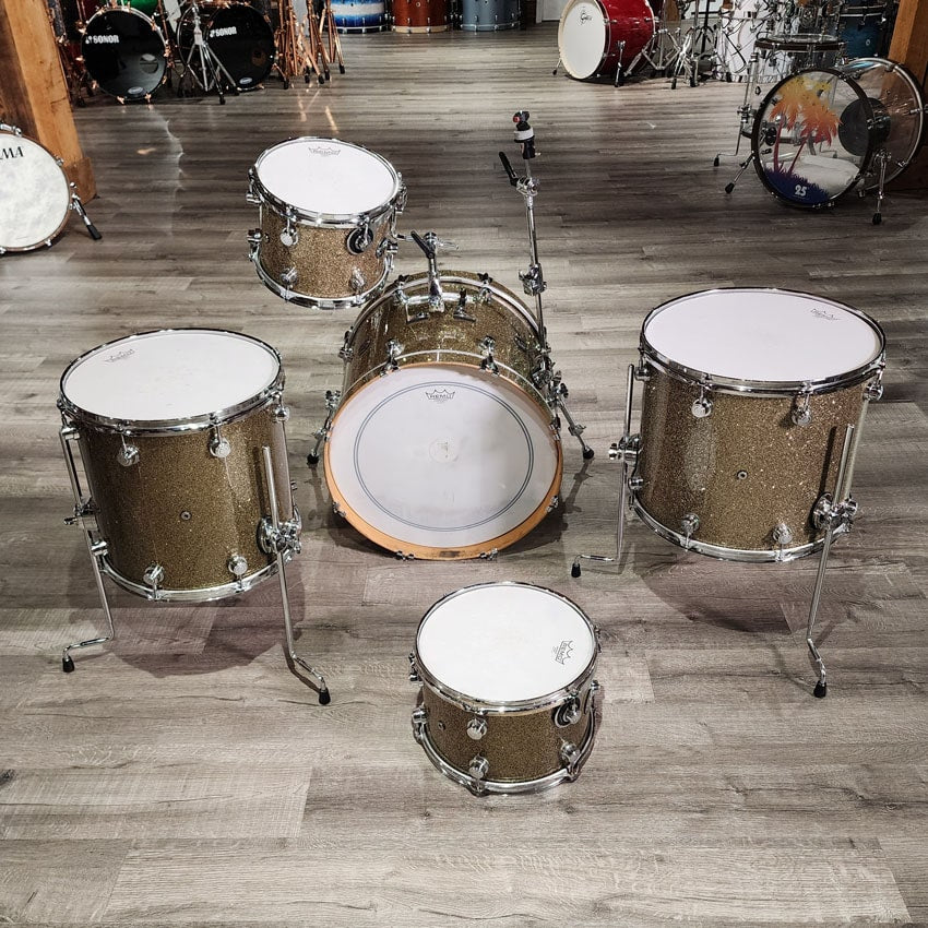 Used DW Performance 5pc Drum Set Ginger Glitter - Very Good - Drum Center Of Portsmouth