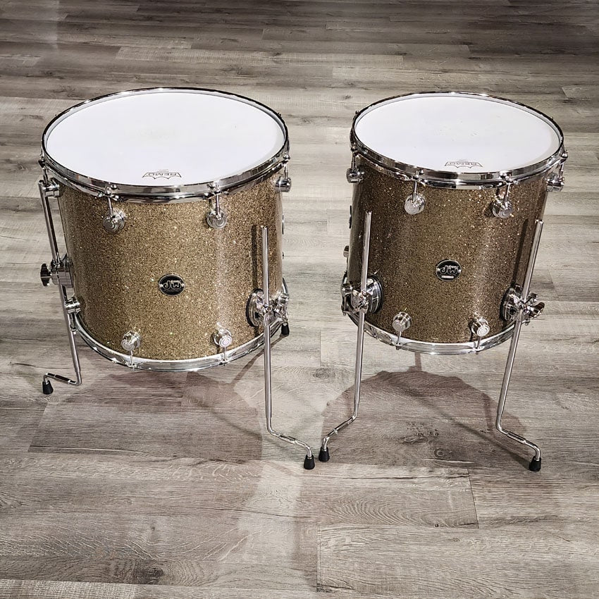 Used DW Performance 5pc Drum Set Ginger Glitter - Very Good - Drum Center Of Portsmouth