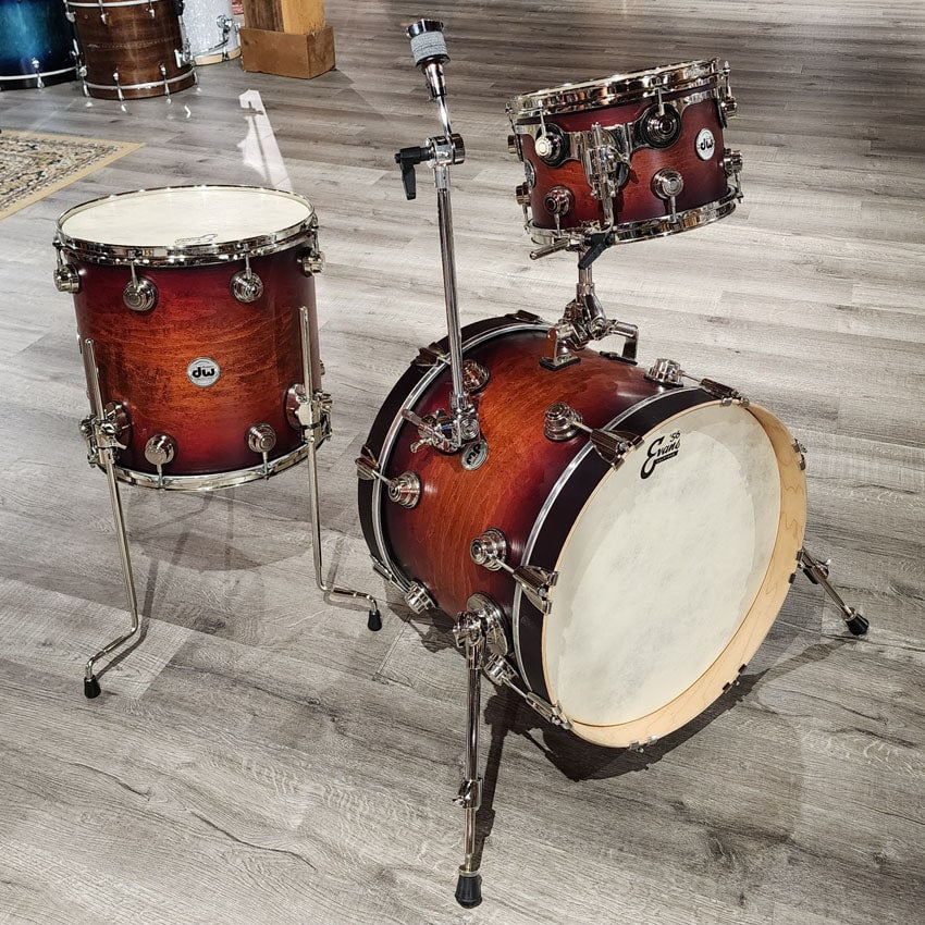 Used DW Collectors Santa Monica 3pc Drum Set w/Nickel Hardware - Very Good - Drum Center Of Portsmouth