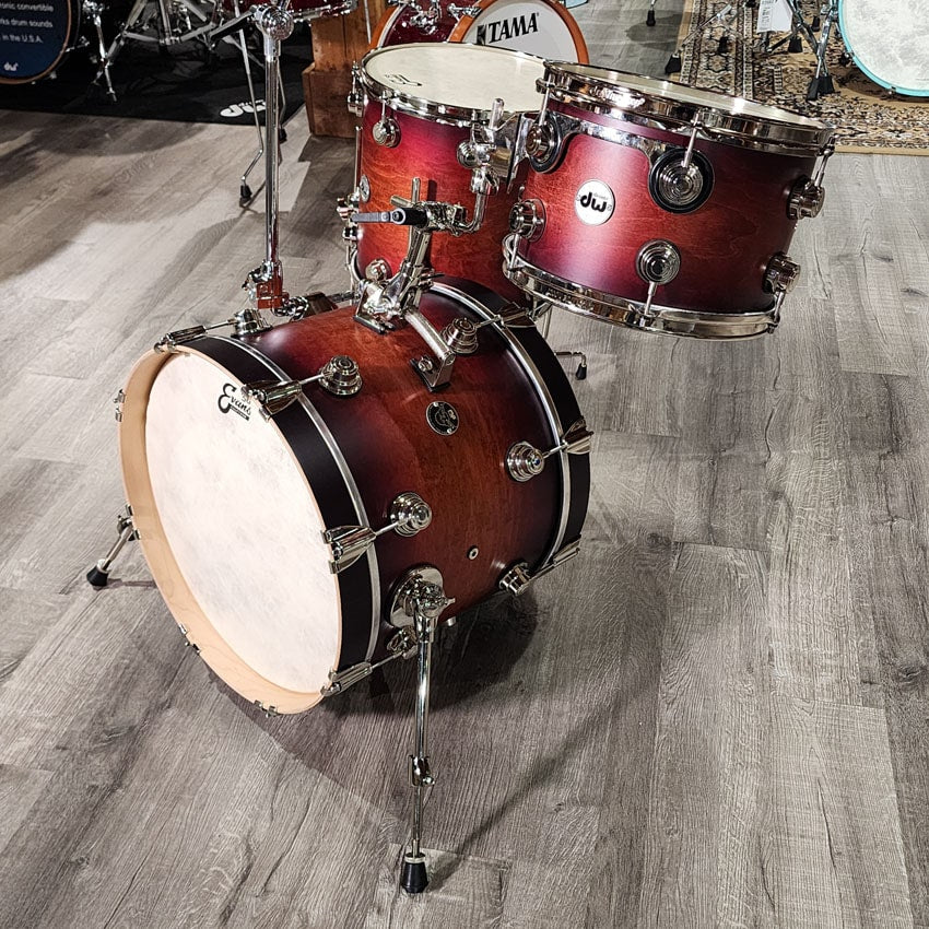 Used DW Collectors Santa Monica 3pc Drum Set w/Nickel Hardware - Very Good - Drum Center Of Portsmouth