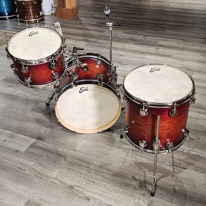 Used DW Collectors Santa Monica 3pc Drum Set w/Nickel Hardware - Very Good - Drum Center Of Portsmouth