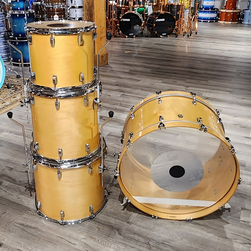 Used Ludwig Classic Maple Bonham Drum Set Natural Gloss - Good - Drum Center Of Portsmouth