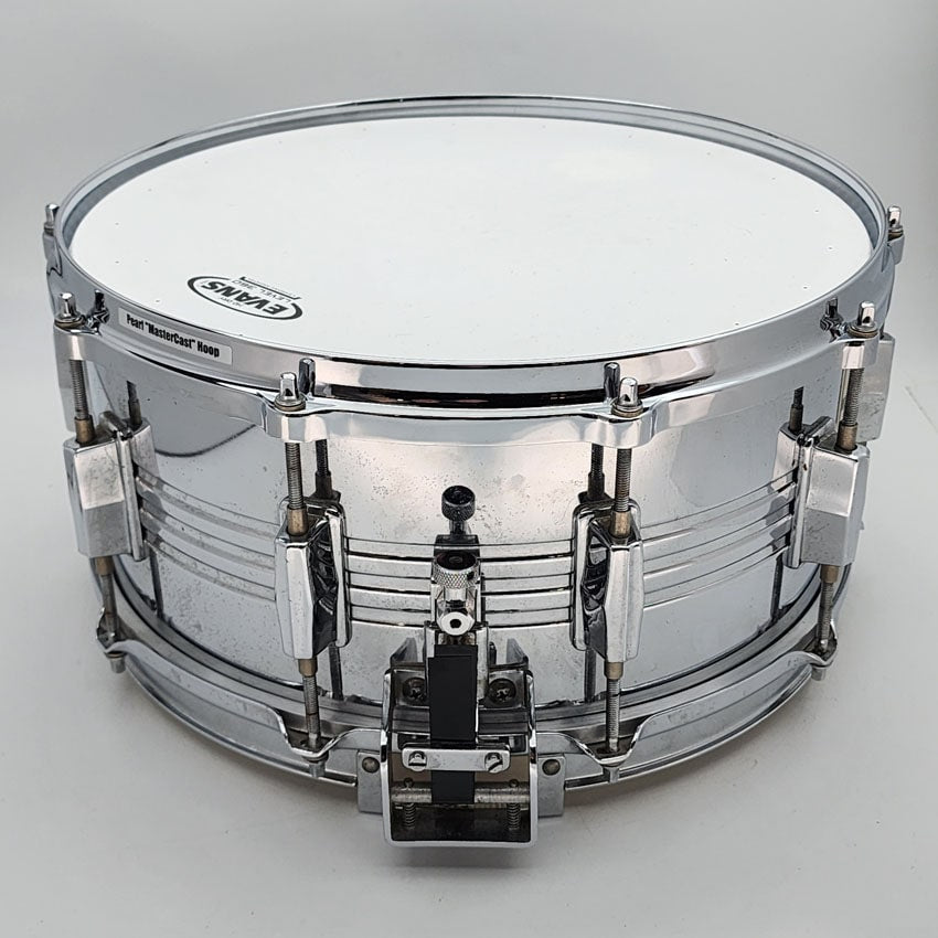 Used Pearl Professional Series Steel Snare Drum 14x6.5 MIJ - Good - Drum Center Of Portsmouth