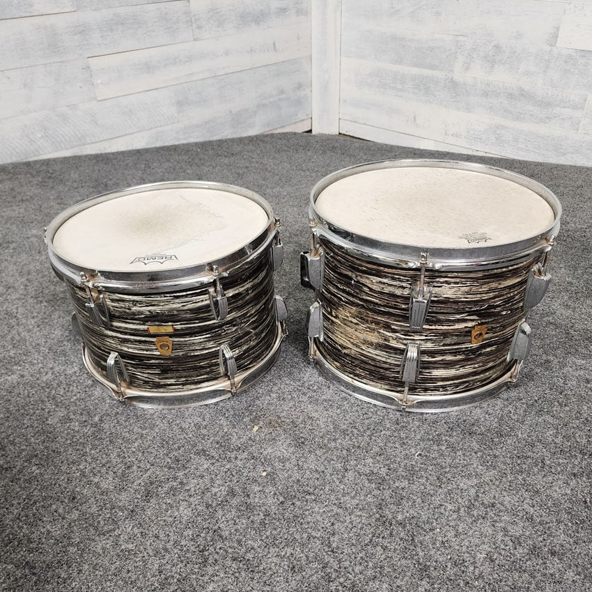 Used Vintage Ludwig '60s Drum Set Black Oyster - Poor - Drum Center Of Portsmouth