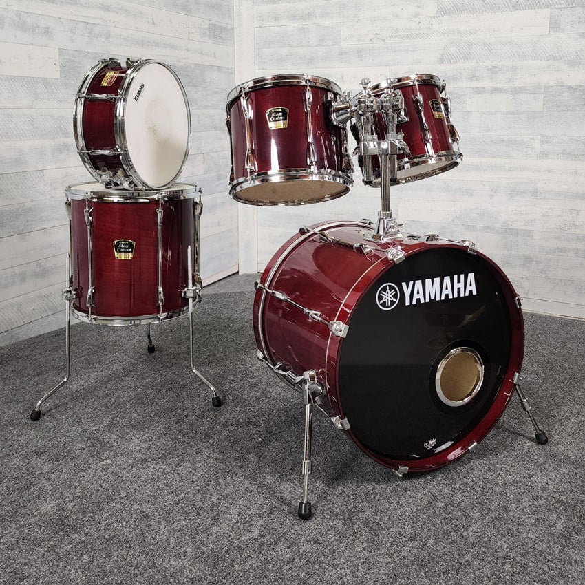 Used Yamaha Stage Custom Advantage 5pc Drum Set Red - Good - Drum Center Of Portsmouth