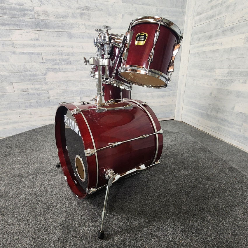 Used Yamaha Stage Custom Advantage 5pc Drum Set Red - Good - Drum Center Of Portsmouth
