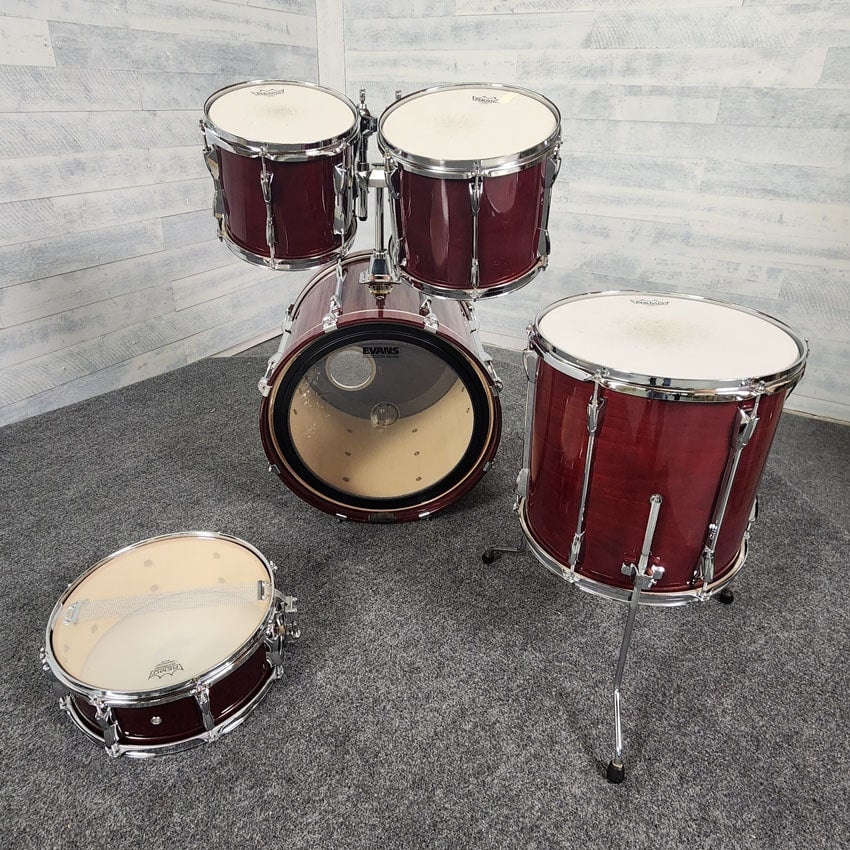 Used Yamaha Stage Custom Advantage 5pc Drum Set Red - Good - Drum Center Of Portsmouth