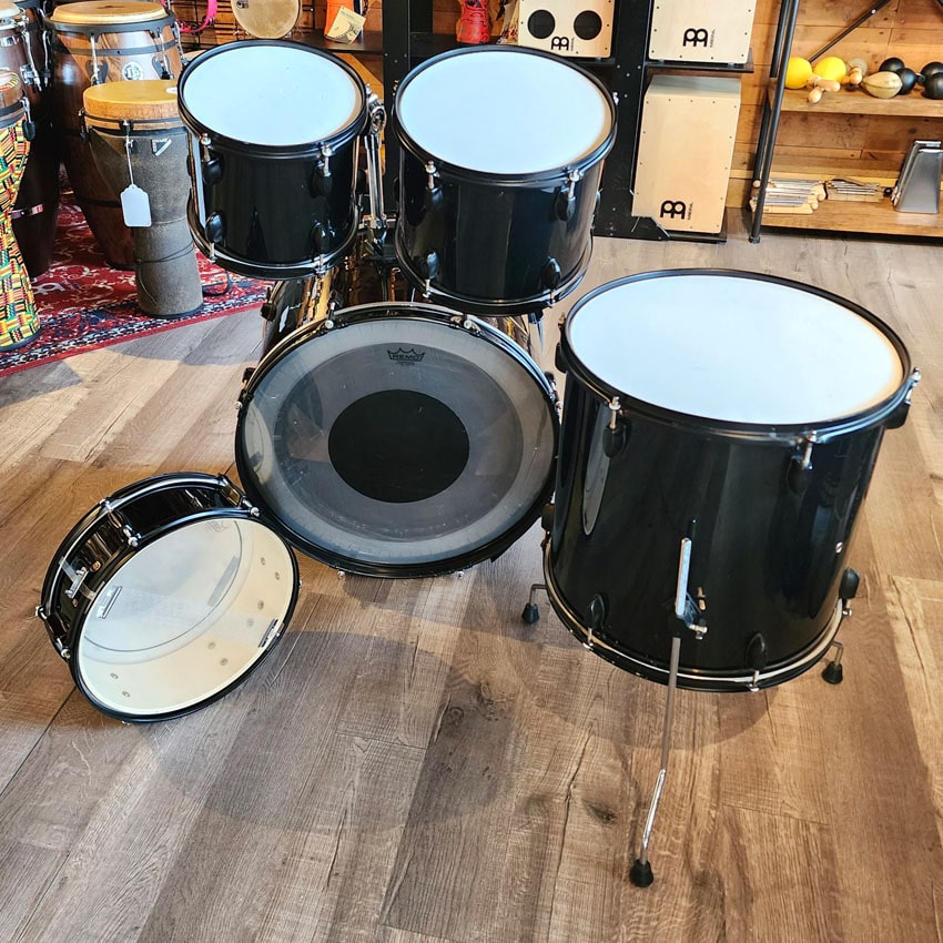 Used Misc 5pc Drum Set Jet Black - Fair - Drum Center Of Portsmouth