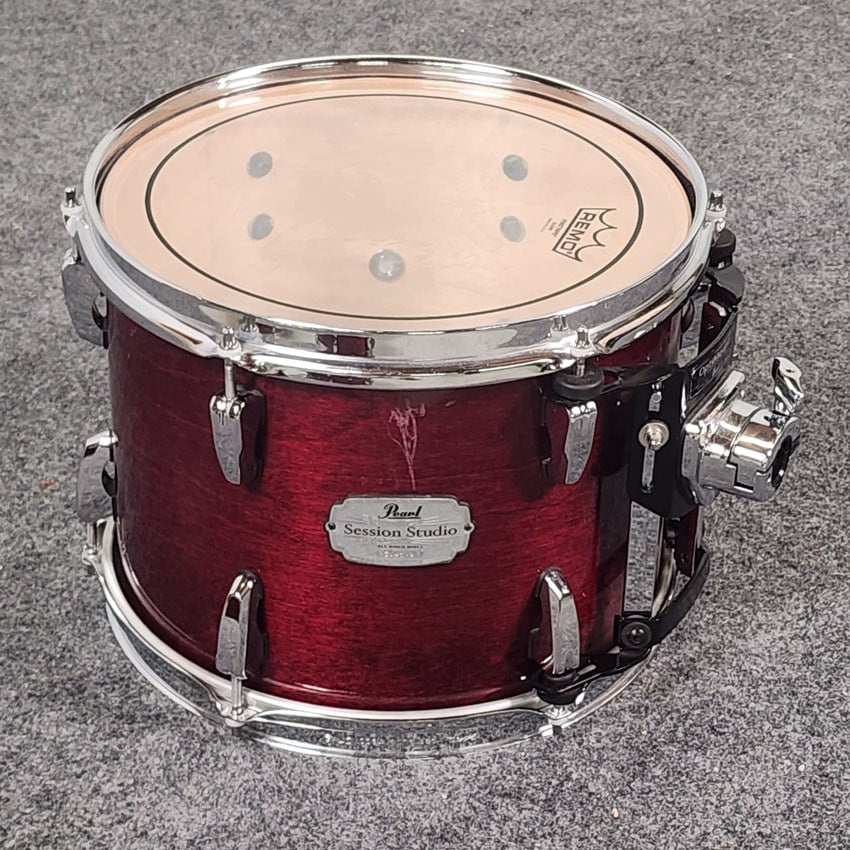 Used Pearl Session Studio 11pc Drum Set Wine Red - Good - Drum Center Of Portsmouth