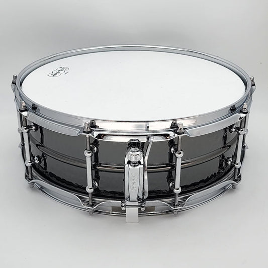 Used Ludwig Black Beauty Snare Drum 14x5 Hammered w/Tube Lugs - Very Good - Drum Center Of Portsmouth