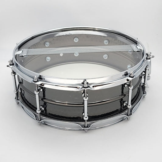 Used Ludwig Black Beauty Snare Drum 14x5 Hammered w/Tube Lugs - Very Good - Drum Center Of Portsmouth