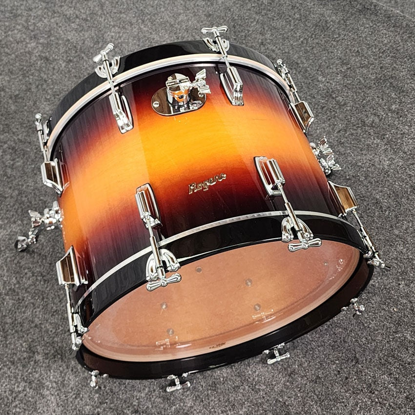 Used Rogers Powertone 3pc Drum Set Vintage Sunburst Lacquer - Good - Drum Center Of Portsmouth