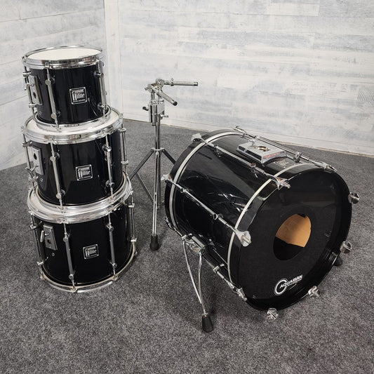 Used Sonor HiLite 4pc Drum Set Black - Good - Drum Center Of Portsmouth
