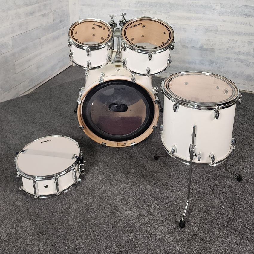 Used Yamaha Stage Custom 5pc Drum Set Pure White - Good - Drum Center Of Portsmouth