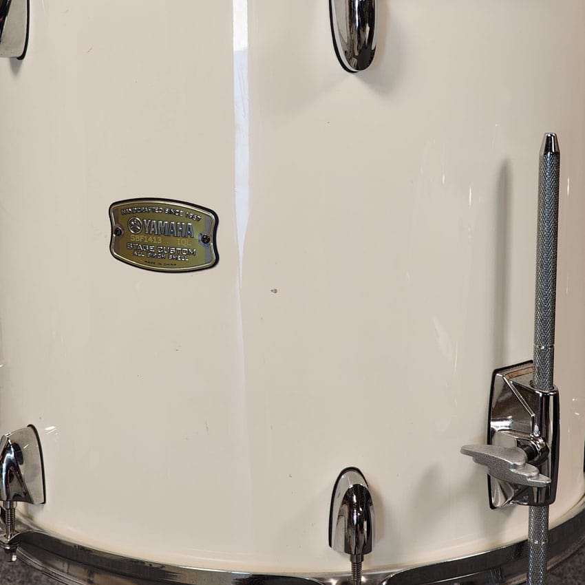 Used Yamaha Stage Custom 5pc Drum Set Pure White - Good - Drum Center Of Portsmouth