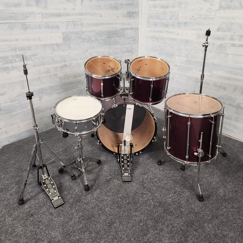 Used Sonor Force 2001 5pc Drum Set w/Hardware, Wine Red - Good - Drum Center Of Portsmouth