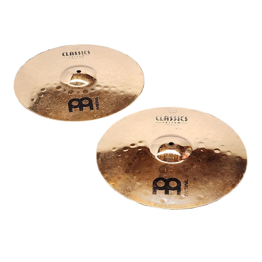 Used Meinl Custom Classics Medium Hi Hat Cymbals 14" - Good - Drum Center Of Portsmouth