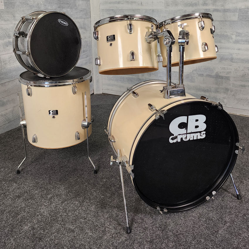 Used CB 5pc Drum Set White - Fair - Drum Center Of Portsmouth