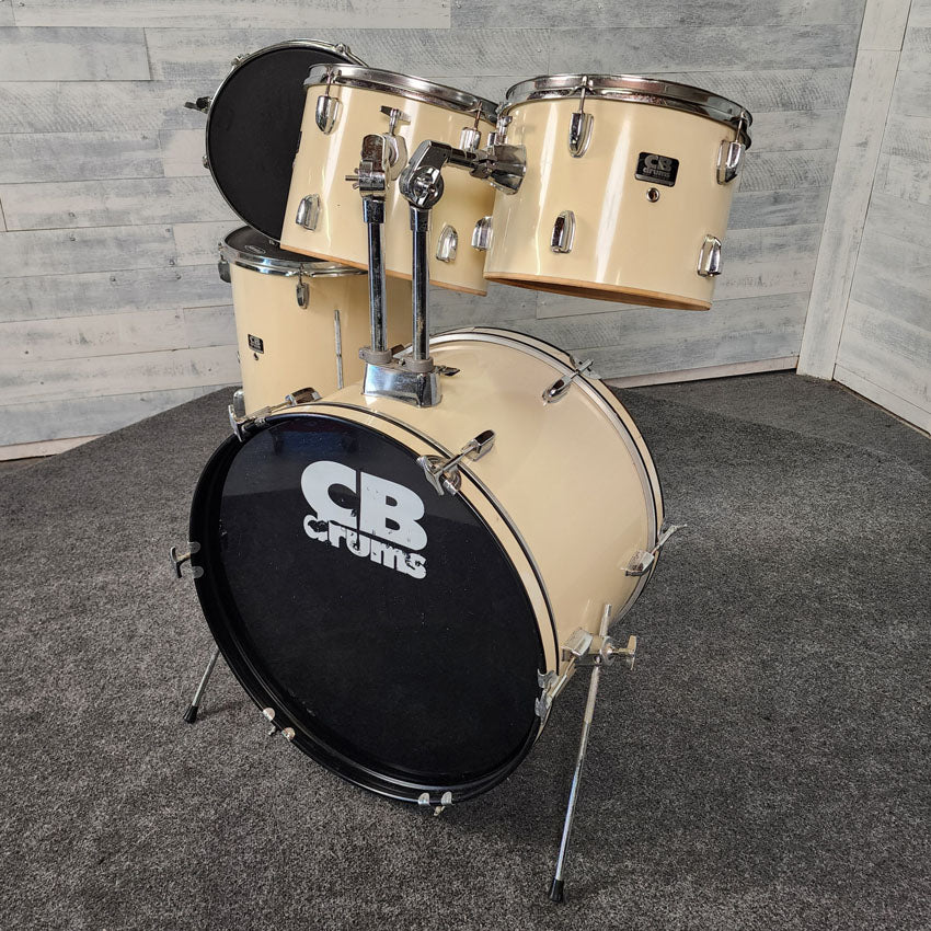 Used CB 5pc Drum Set White - Fair - Drum Center Of Portsmouth