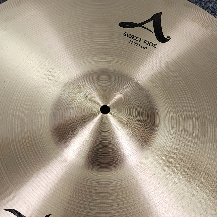 Used Zildjian A Sweet Ride Cymbal 21" - Very Good - Drum Center Of Portsmouth