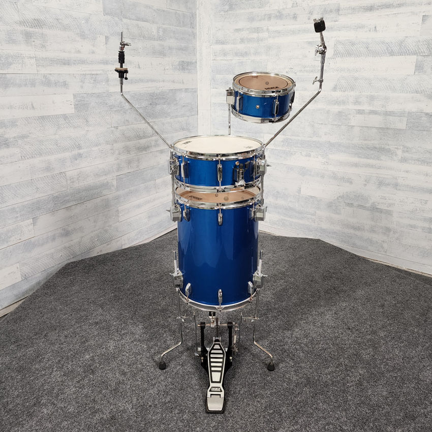 Used Peace 3pc Cocktail Drum Set Shell Pack Blue - Good - Drum Center Of Portsmouth