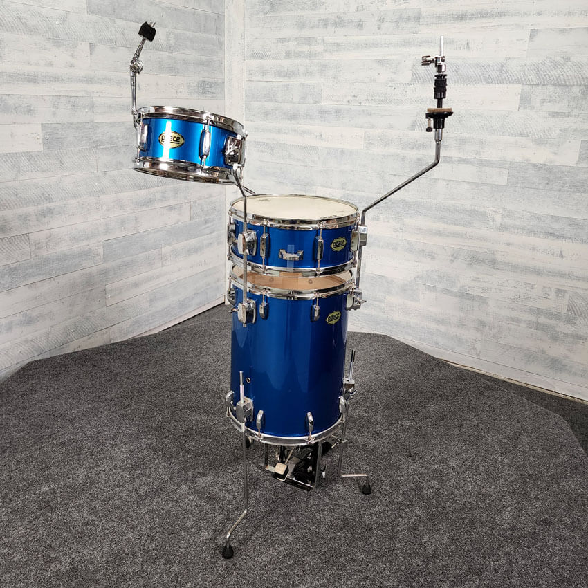 Used Peace 3pc Cocktail Drum Set Shell Pack Blue - Good - Drum Center Of Portsmouth