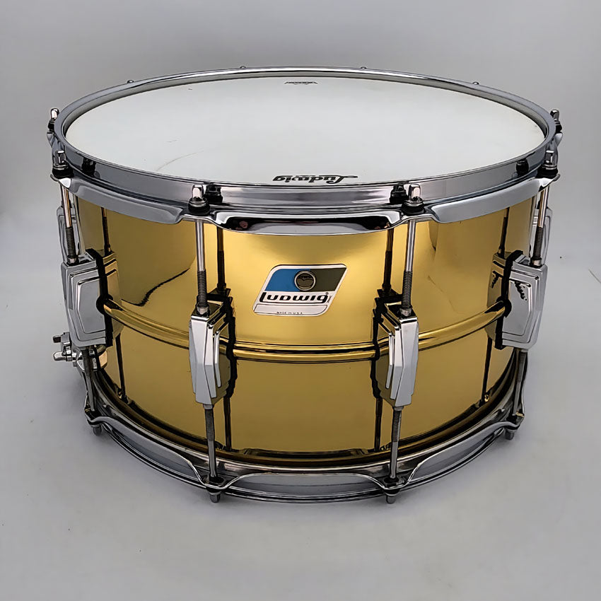 Used Ludwig LB488 Super Brass Reissue Snare Drum 14x8 - Excellent - Drum Center Of Portsmouth