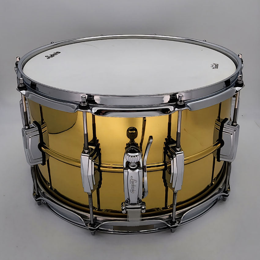 Used Ludwig LB488 Super Brass Reissue Snare Drum 14x8 - Excellent - Drum Center Of Portsmouth