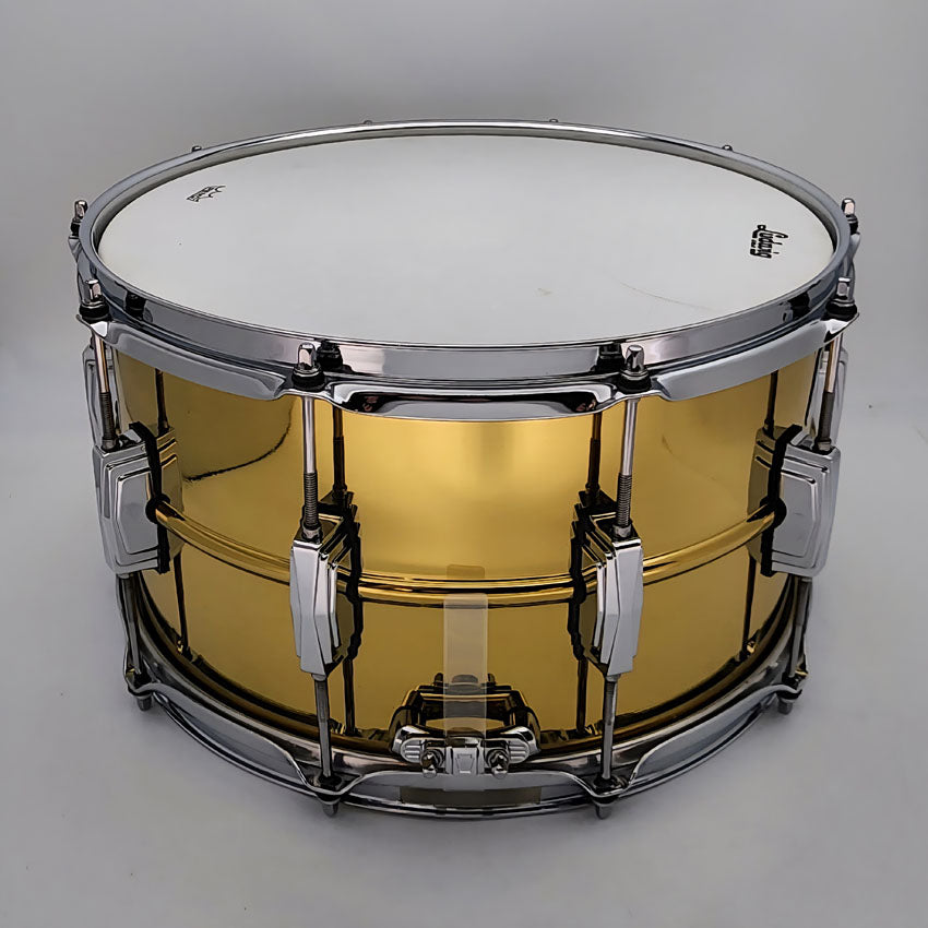 Used Ludwig LB488 Super Brass Reissue Snare Drum 14x8 - Excellent - Drum Center Of Portsmouth