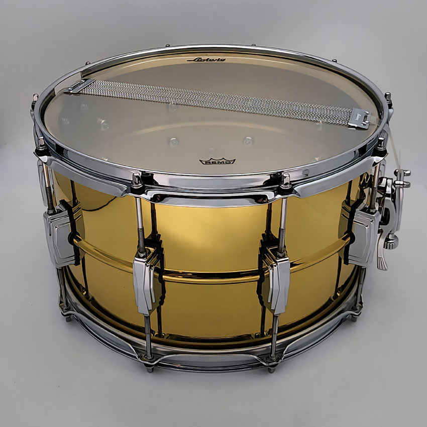 Used Ludwig LB488 Super Brass Reissue Snare Drum 14x8 - Excellent - Drum Center Of Portsmouth
