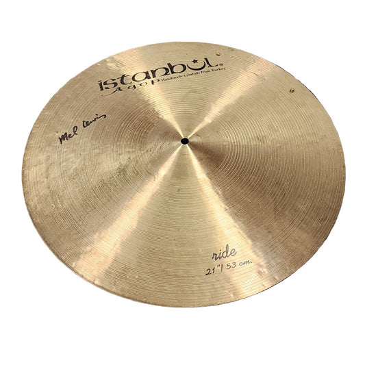 Used Istanbul Agop Signature Mel Lewis Ride Cymbal 21" - Good - Drum Center Of Portsmouth