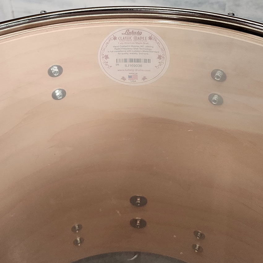 Used Ludwig Classic Maple Floor Tom 18x16 Vintage Black Oyster - Excellent - Drum Center Of Portsmouth
