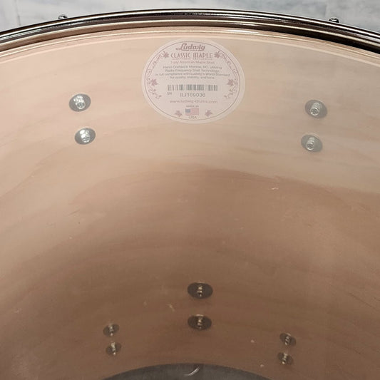 Used Ludwig Classic Maple Floor Tom 18x16 Vintage Black Oyster - Excellent - Drum Center Of Portsmouth