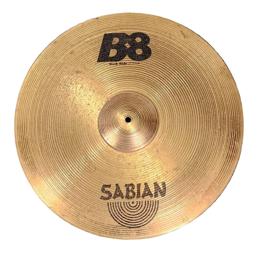 Used Sabian B8 Rock Ride Cymbal 21" - Good - Drum Center Of Portsmouth