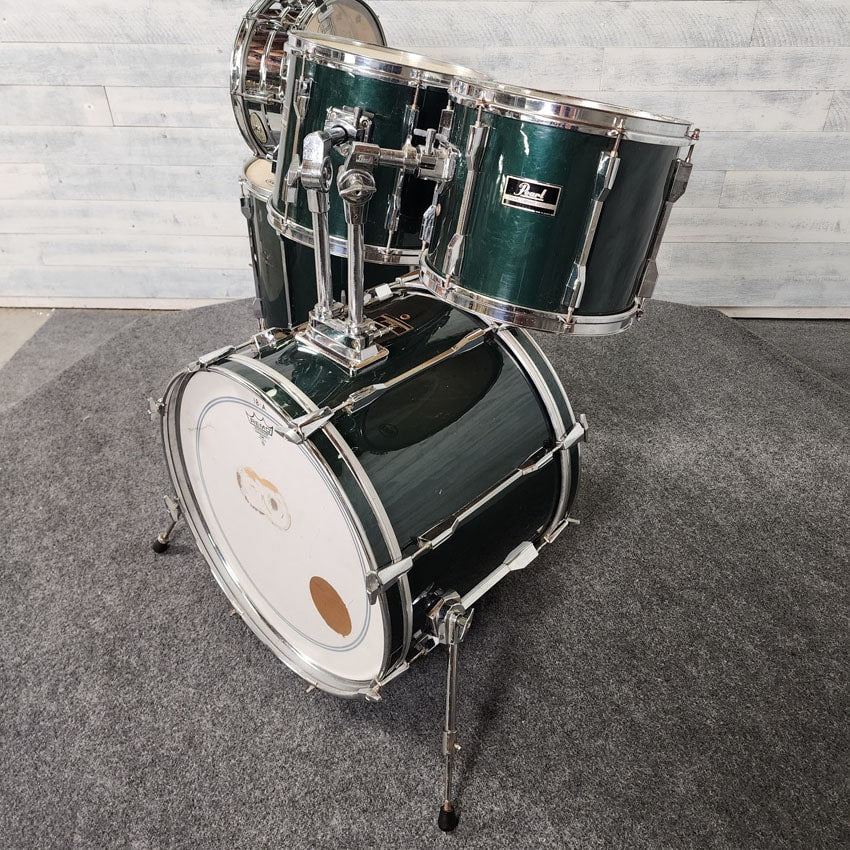 Used Pearl Export 5pc Drum Set Forest Green - Fair - Drum Center Of Portsmouth