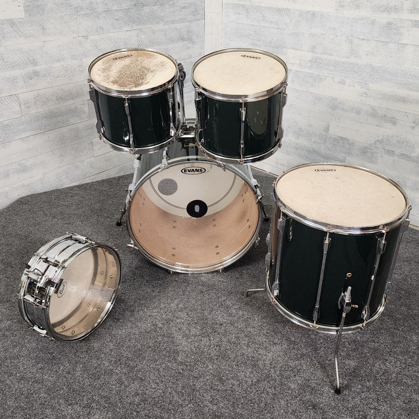 Used Pearl Export 5pc Drum Set Forest Green - Fair - Drum Center Of Portsmouth