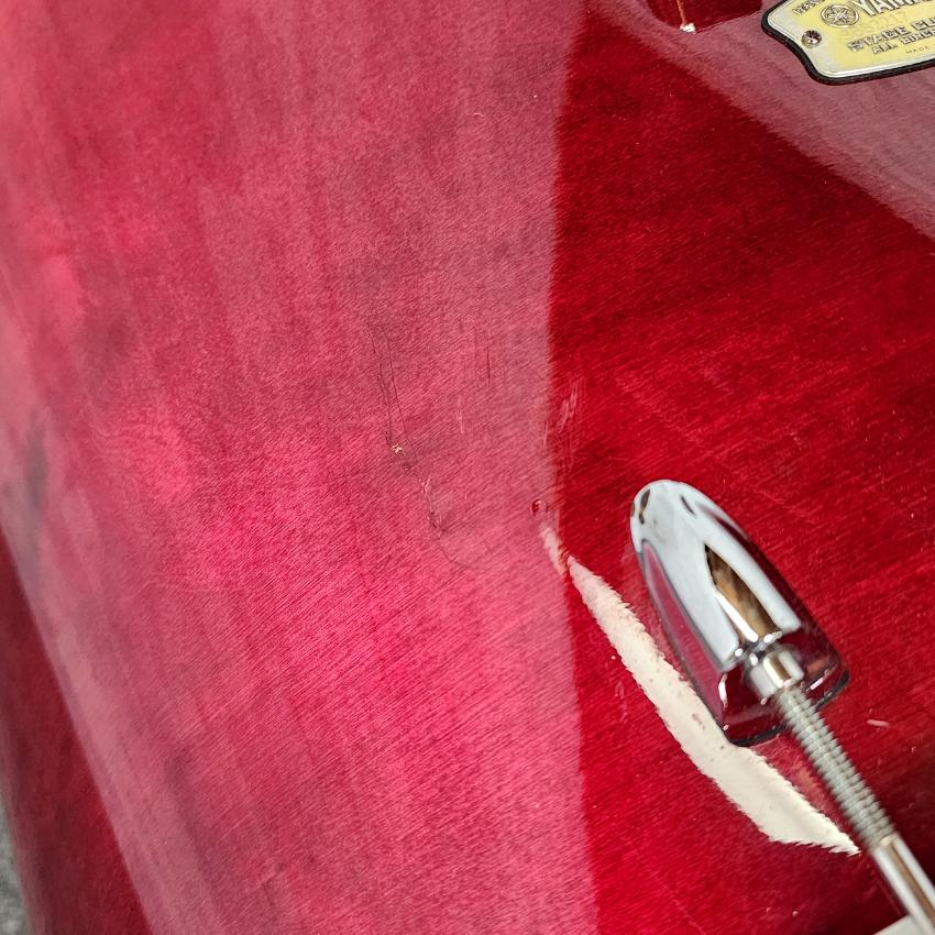 Used Yamaha Stage Custom Birch 3pc Drum Set Cranberry Red - Very Good - Drum Center Of Portsmouth