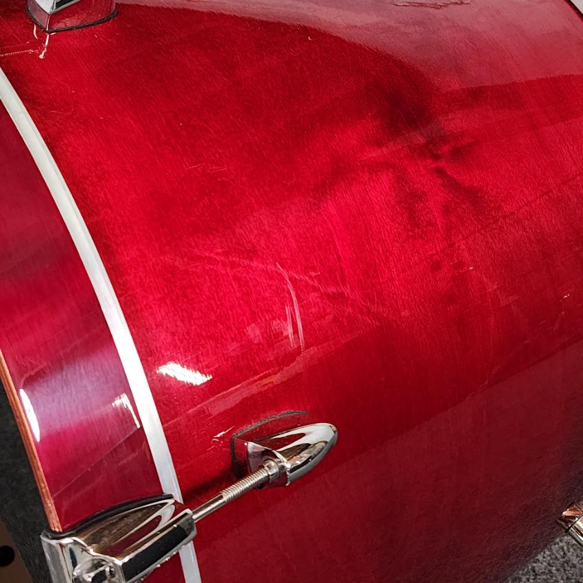 Used Yamaha Stage Custom Birch 3pc Drum Set Cranberry Red - Very Good - Drum Center Of Portsmouth