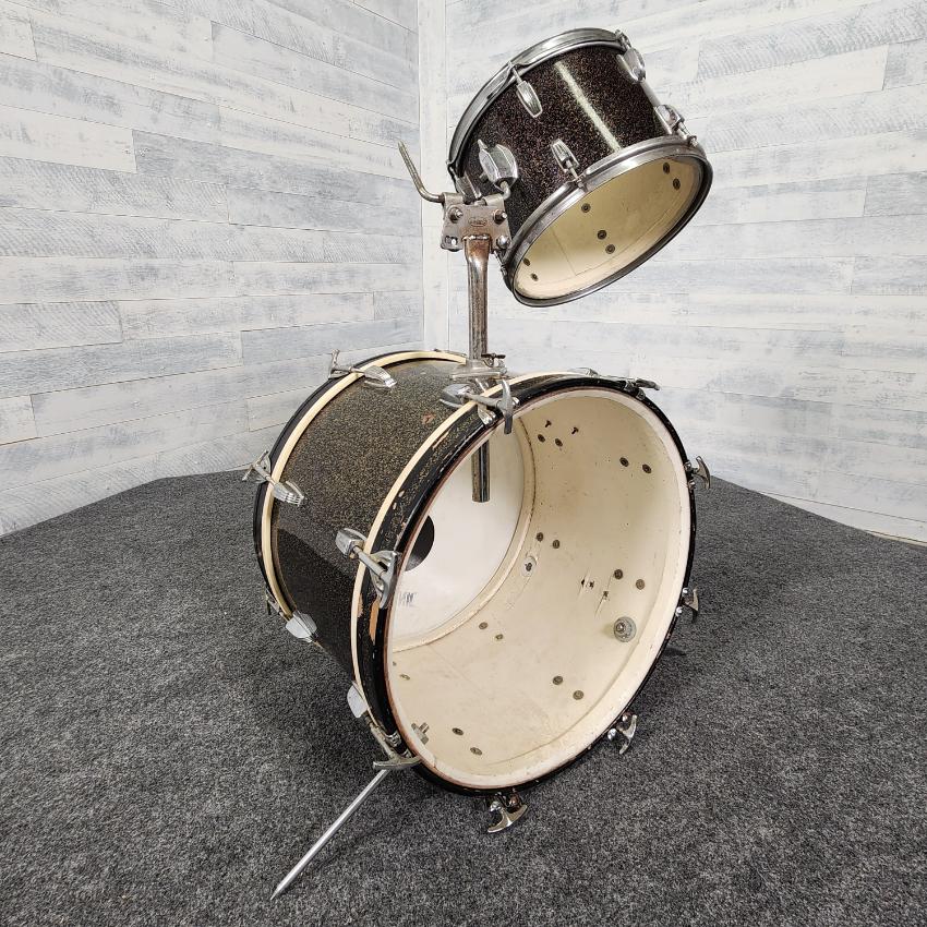 Used Ludwig Vintage 1960s Classic Maple 2pc Drum Set Galaxy Sparkle - Fair - Drum Center Of Portsmouth