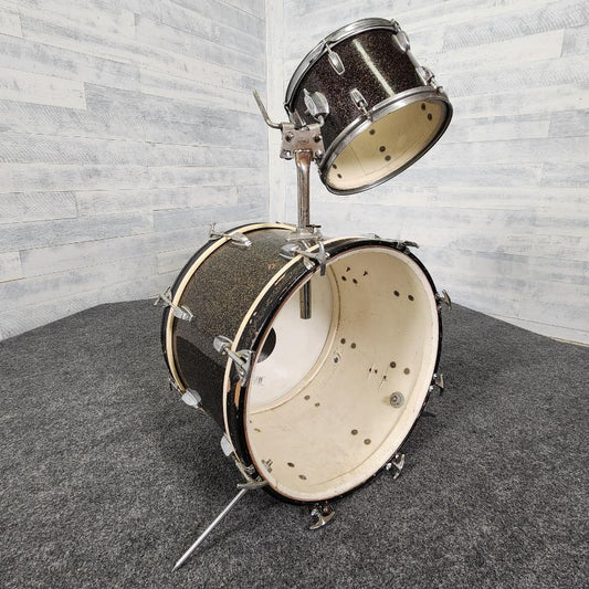 Used Ludwig Vintage 1960s Classic Maple 2pc Drum Set Galaxy Sparkle - Fair - Drum Center Of Portsmouth