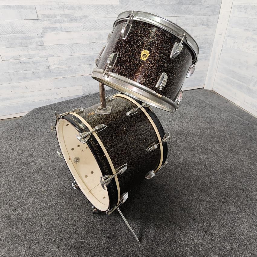 Used Ludwig Vintage 1960s Classic Maple 2pc Drum Set Galaxy Sparkle - Fair - Drum Center Of Portsmouth