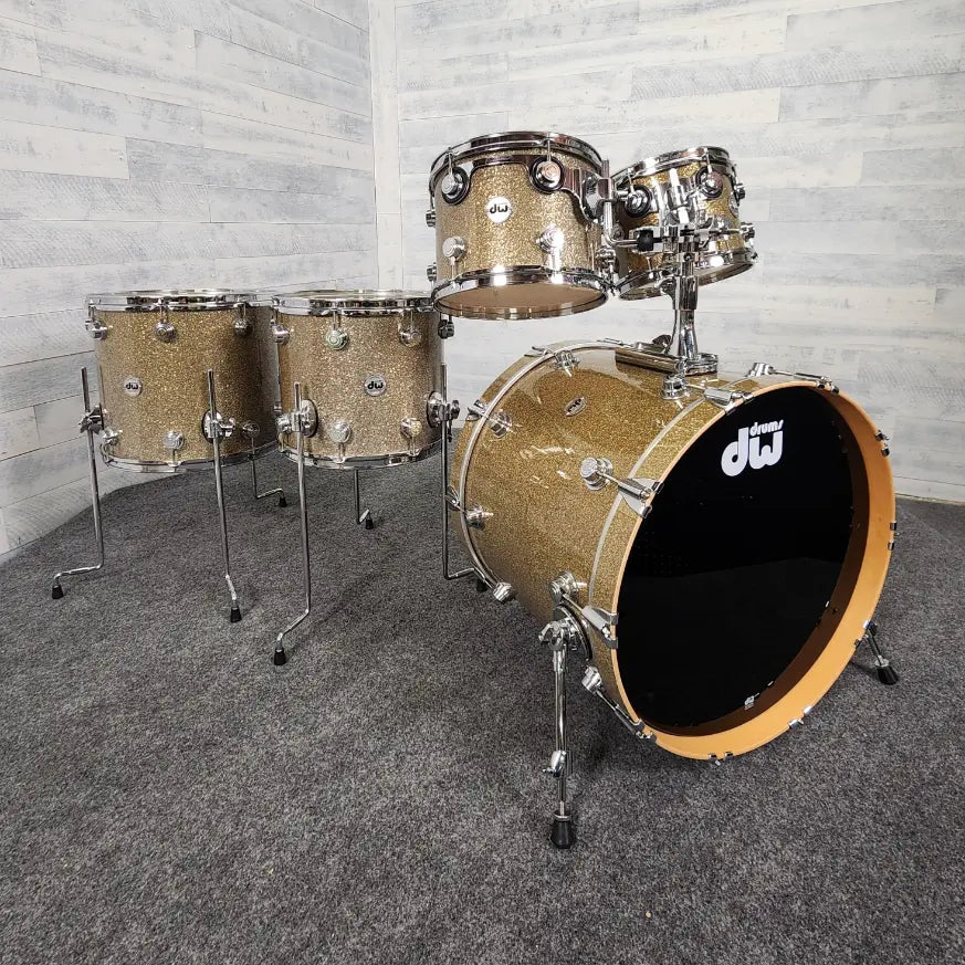Used DW Collectors Maple Standard 5pc Drum Set Broken Glass - Good - Drum Center Of Portsmouth