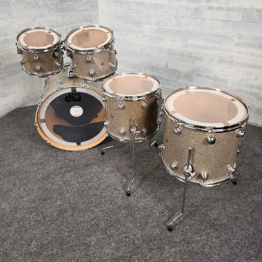 Used DW Collectors Maple Standard 5pc Drum Set Broken Glass - Good - Drum Center Of Portsmouth