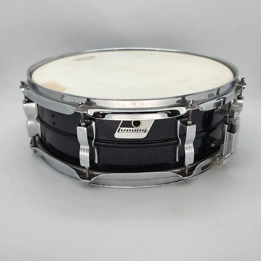 Used Vintage Ludwig Acrolite Black 14x5 Galaxy - Good - Drum Center Of Portsmouth