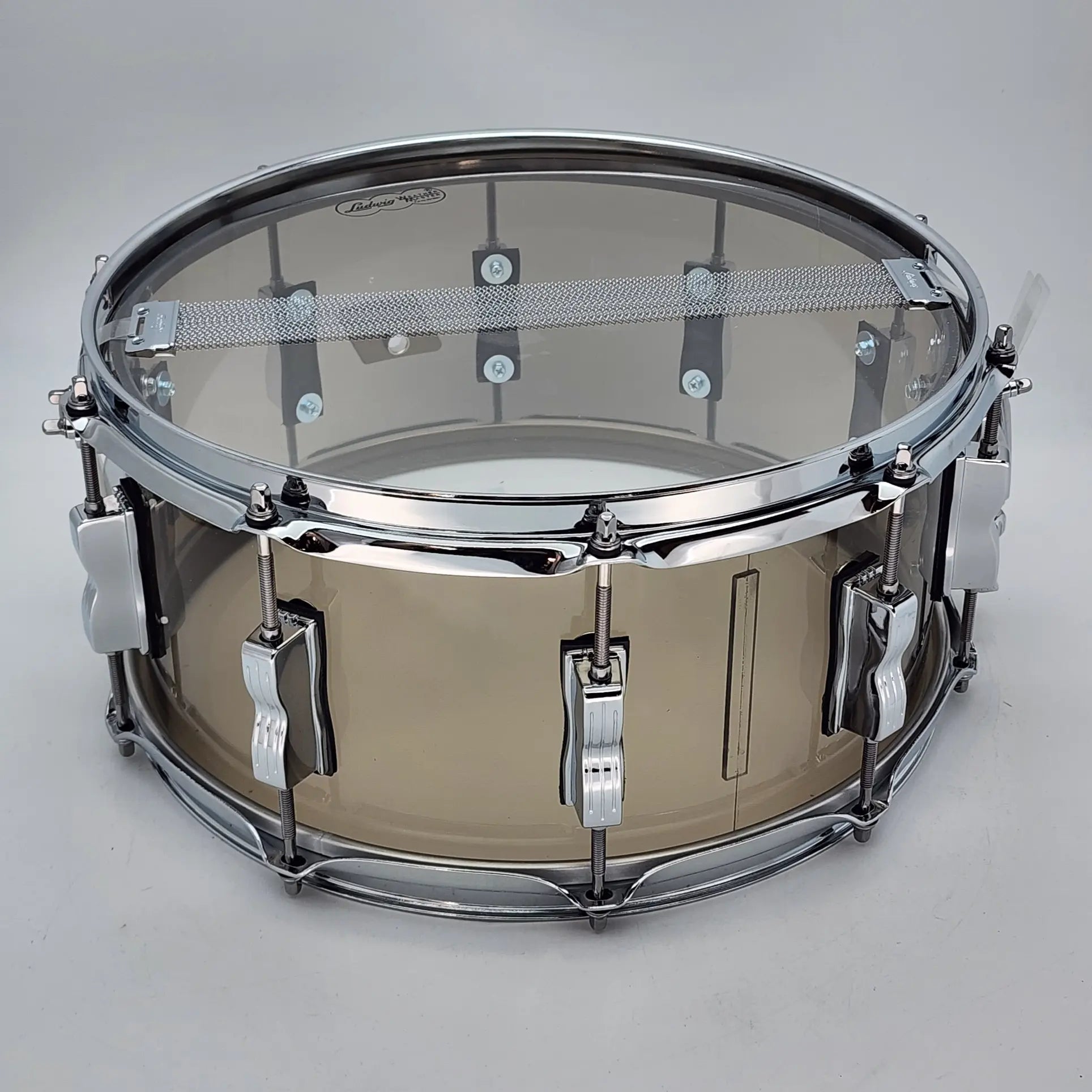 Used Ludwig Vistalite Snare Drum 14x6.5 Smoke - Excellent - Drum Center Of Portsmouth