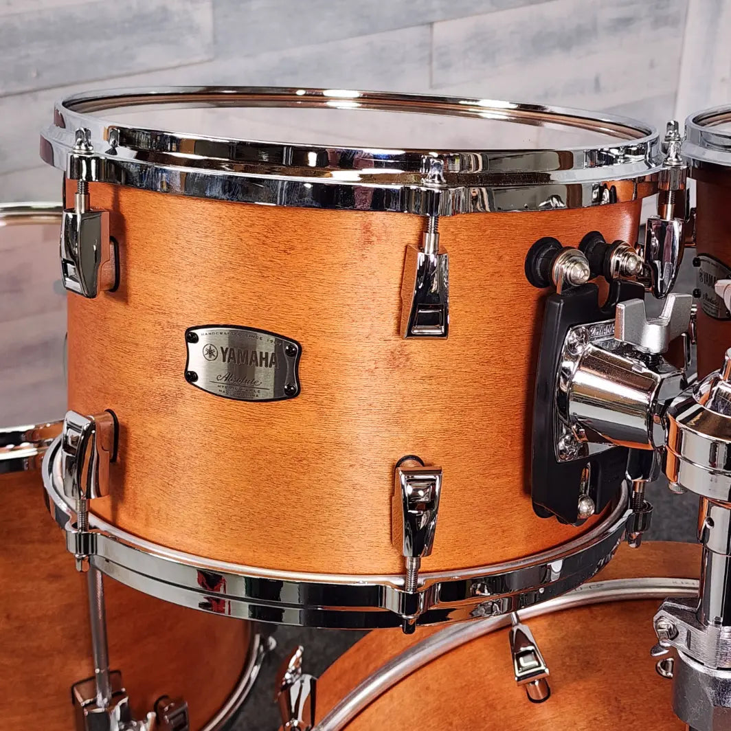 Used Yamaha Absolute Hybrid Maple 5pc Drum Set Vintage Natural - Very Good - Drum Center Of Portsmouth